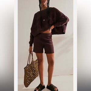 Free People Lena Sweater Short Set
